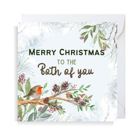 Second Ave Both of You Christmas Robin Square Xmas Holiday Festive Greetings Card