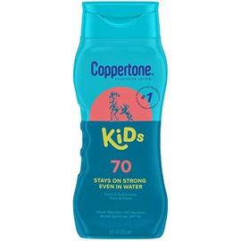 Coppertone KIDS Water-Resistant Sunscreen Lotion Broad Spectrum SPF 70 (8 Fluid Ounce) (Packaging may vary)