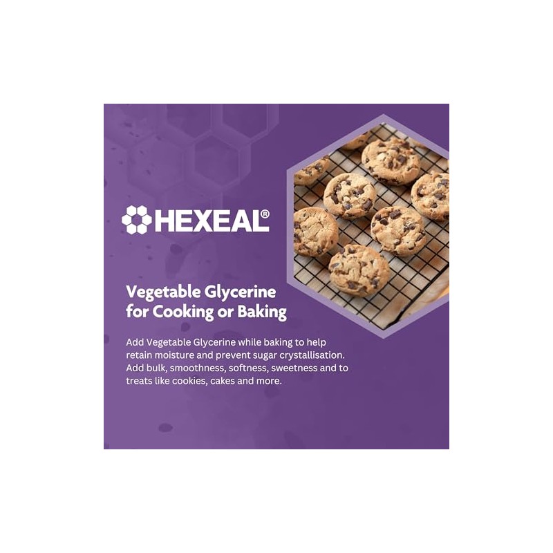 Hexeal Vegetable Glycerine 5L - Vegan FCC Food Grade for