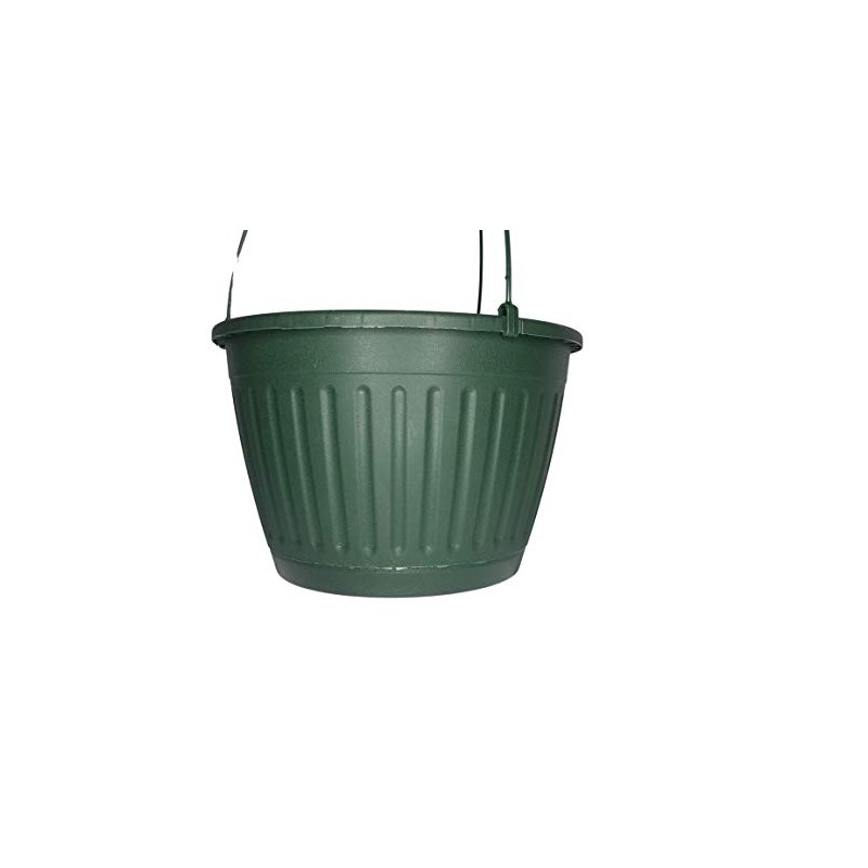 Landmark 10" Imperial Plastic Hanging Basket (Green, 5)