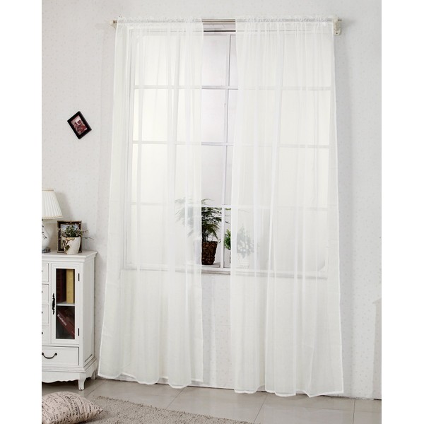Woltu #307 Transparent Curtain with 50 mm Ruffle Band Curtain