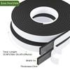 Weather Stripping Door Seal Black,1Inch Wide X 1/4 Inch Thick,Air