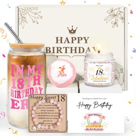 iAOVUEBY 18th Birthday Gifts for Girls, 18th Birthday Gift Box for 18 Year Old Girl, Daughter, Niece, Granddaughter, 18 Fabulous, In My 18th Era