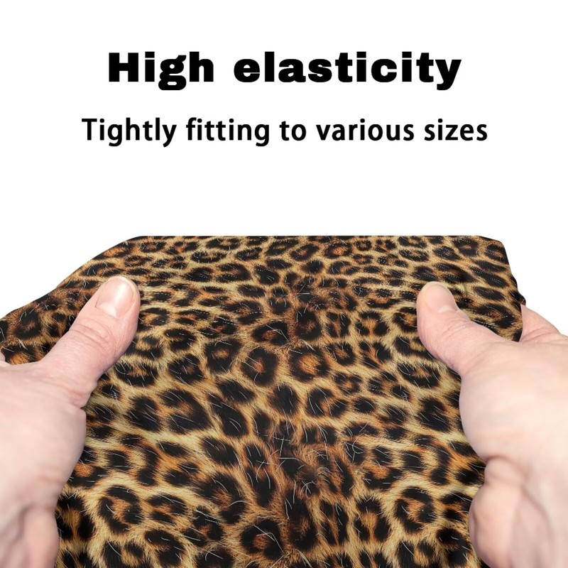 Gomyblomy Leopard Print Rollator Walker Seat and Backrest Covers Dust