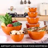 LKTDYMEG Orange Mixing Bowls with Lids Set of 7, Stainless