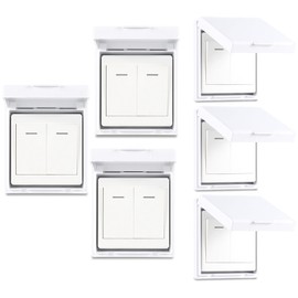 6 Stück Steckdose Regenschutz Typ 86 Steckdosen Abdeckung Ultradünne Steckdosenschutz Selbstklebende für Badezimmersteckdosen Küche Schalter Wasserdichte (Weiße)