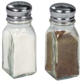 FACKELMANN Salero y Pimentero, Glass, Transparent, 9.5 x 4 x 4 cm