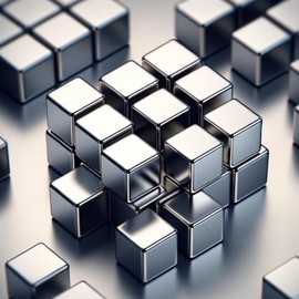 Unbekannt 15 x Cube Magnets Neodymium Magnets in 5mm x 5mm Silver Cube Magnet Cube Magnet Cube Utility