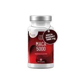 Maca Capsules - 10:1 High Dose: 500 mg Equivalent to 5000 mg Fresh Maca - 60 Capsules for 60 Days - Highly Bioavailable Maca Extract - Contains Piperine for Better Absorption - Sensilab