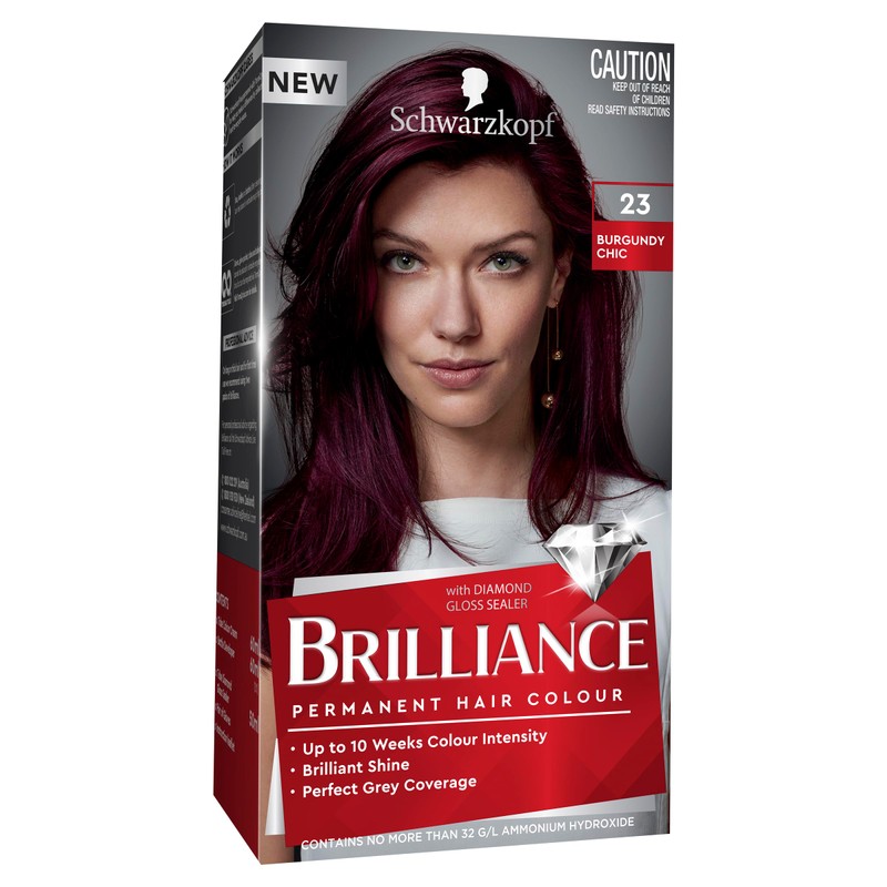Schwarzkopf Brilliance, Permanent Hair Colour, 23 Burgundy Chic