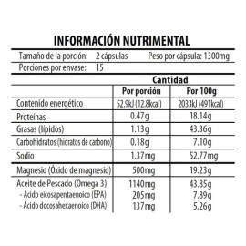 Naturagel Óxido Magnesio Omega Caps Sabor