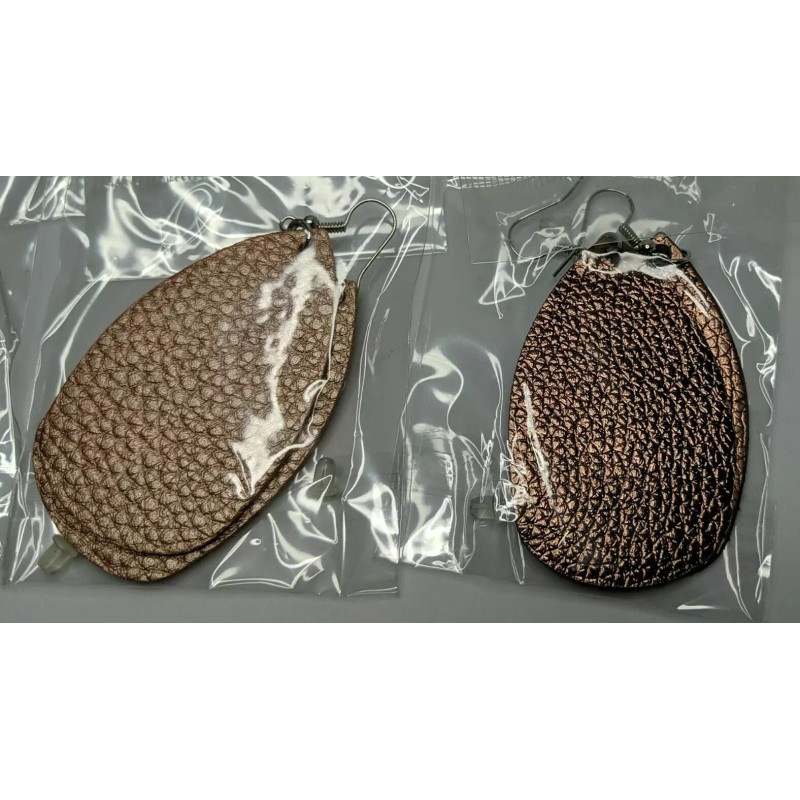 Bright Creations Earrings Teardrop Faux Leather Dangle Jewelry 8 Different