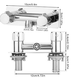 Motorhome Shower Faucet, Diverter for Shower Valve, Stainless Steel Replacement Shower Valve Diverter for Motorhome Outdoor Shower for 1/2 Inch Threaded Plug