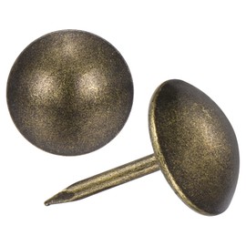 sourcing map Upholstery Tacks Nail Pins Furniture, 200Pcs 11x17mm Thumb Tack Pins Assortment Kit Carbon Steel for Home Sofa DIY Decorative Nail Heads Nails, Green Bronze