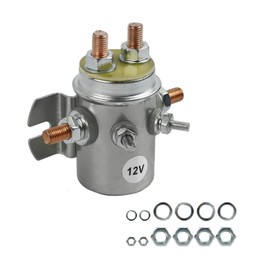 Wai Danie Continuous High Performance Switch Relay Solenoid Compatible with Prestolite & Ramsey Winch Electric Golf Cart Car Crane Boom Winch 6 Terminal 12V