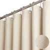 BTTN Fabric Shower Curtain, Linen Textured Heavy Duty Polyester Cloth