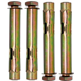 YoiYee M12 Expansion Bolts, Heavy Duty Anchors for Concrete and Masonry, 100mm Length, Zinc Plated Steel, Easy Installation and Secure Hold for Construction and Industrial Applications, Set of 4