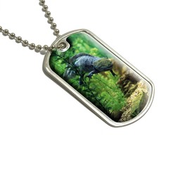 Graphics and More Axolotl - Mexican Salamander - Water Monster Military Dog Tag Keychain
