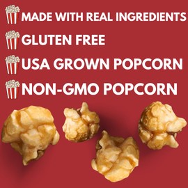 Caramel Popcorn, 3 Bags, Caramel Corn, Popcorn Kernels Grown in the USA, 9 Oz Each, Gluten Free, Carmel Corn, Soft Crunch by Uncle Myron's