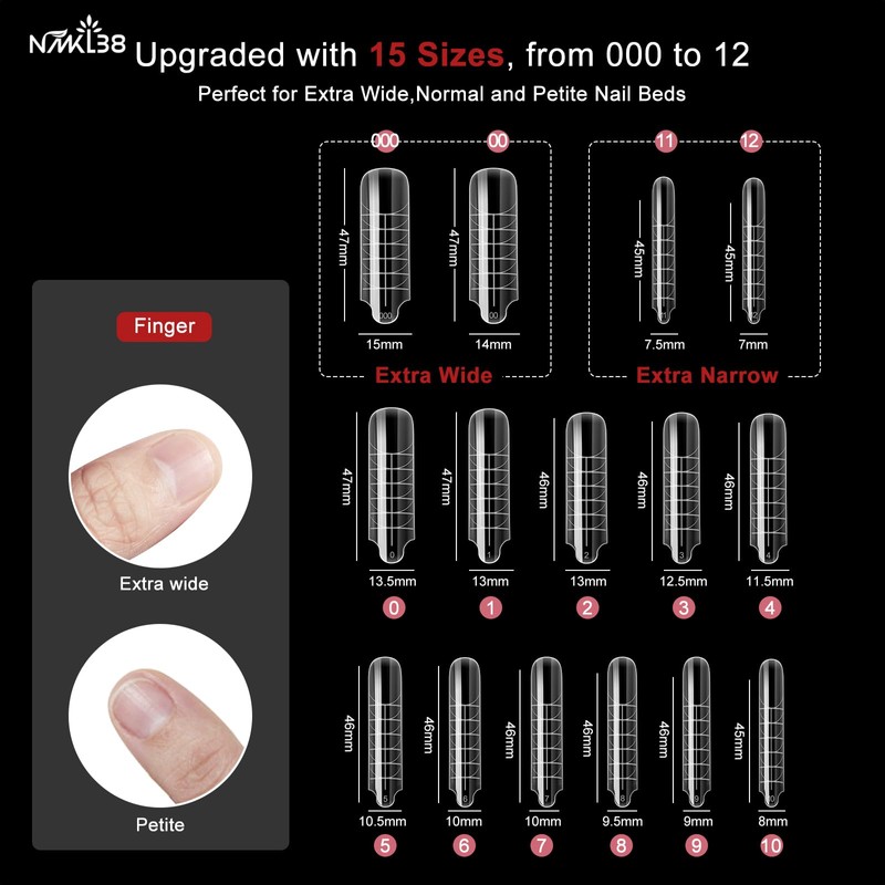 NMKL38 140PCS Dual Nail Forms Extension Poly Nail Gel Full