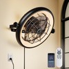 Wall Mount Fan with Remote/App Control, 16" Quiet Wall Mounted