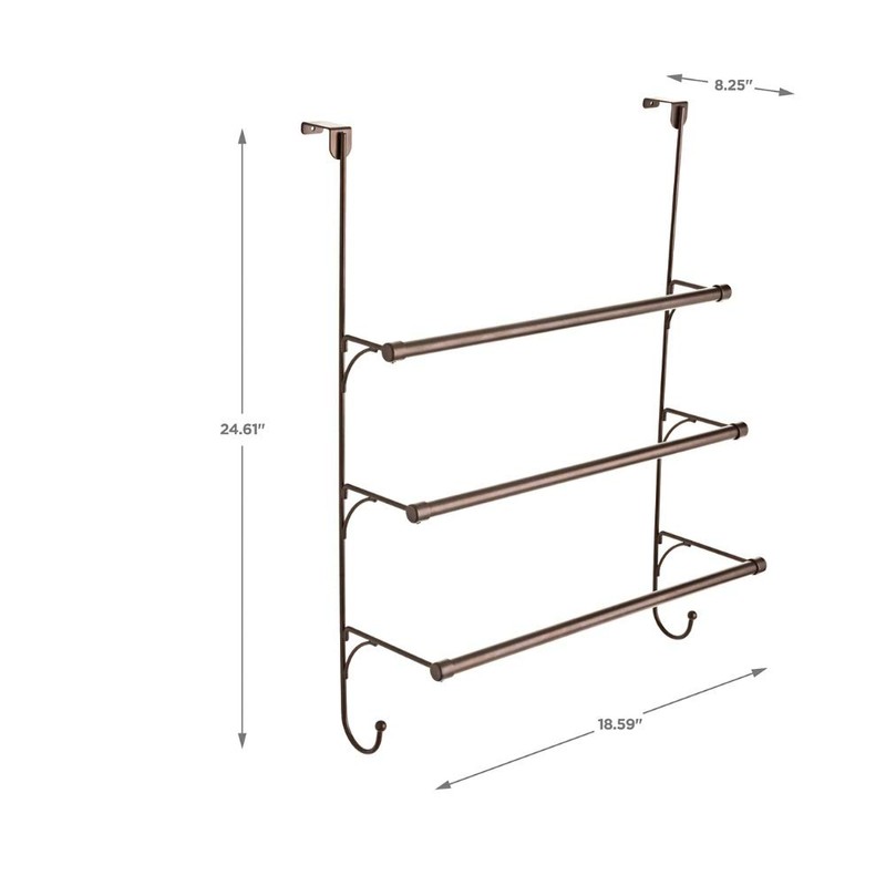 Franklin Brass (1-Pack) Over the Door Hooks Triple Towel Rack