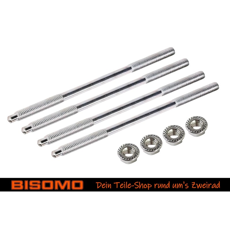 4x Tie Rod Cylinder Stud Bolts M6 x 126 mm