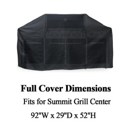 Cozzka 92 Inch Grill Center Cover for Summit Grill Center Waterproof Heavy Duty Summit Grill Center Cover