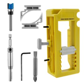 Foppla Door Hinge Jig,Door Hinge Installation Kit,Sturdy Door Hinge Router Template Cabinet,Door Hinge Mounting Jig,Door Hinge Mortiser for Hinge Installation(Mixed Color)