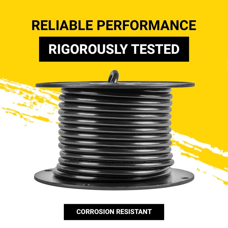 Spartan Power Battery Cable, 100% Pure Copper Wire, Automotive, Inverter,