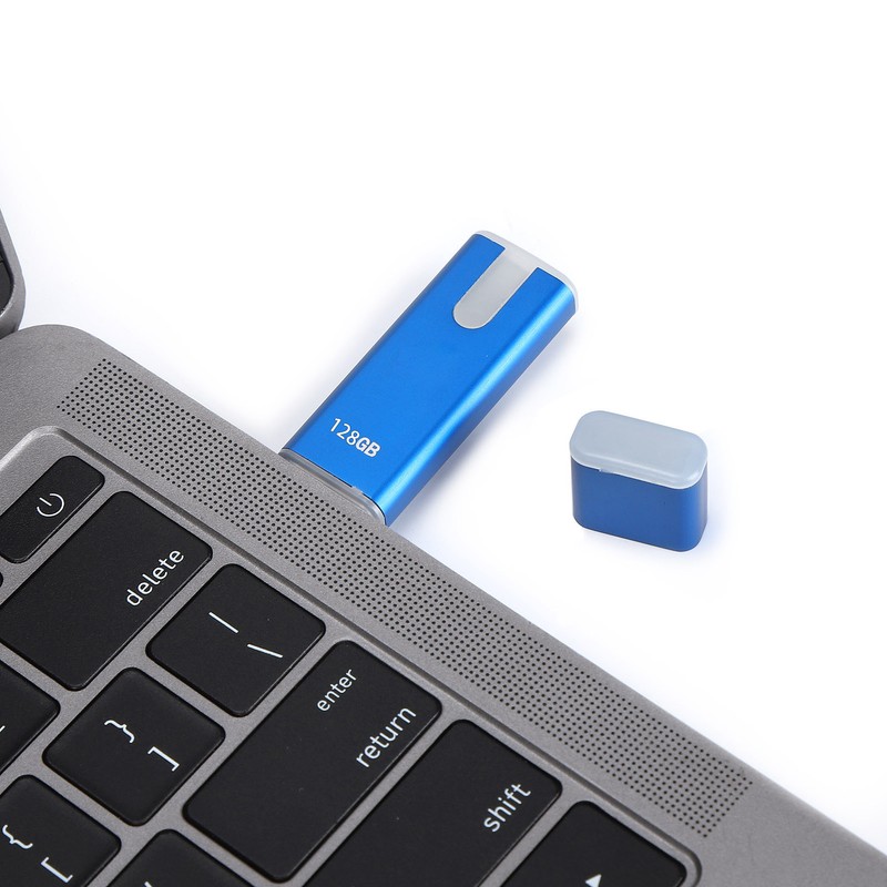 USB Drive Portable Blue U Disk Large Storage Stick with