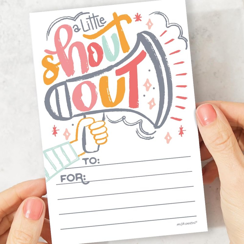 Fun Shout Out Cards For Employees, Office Staff, Teachers and