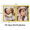ORIVAN 8x10 Double Picture Frames Hinged Folding Photo Frames Vertical
