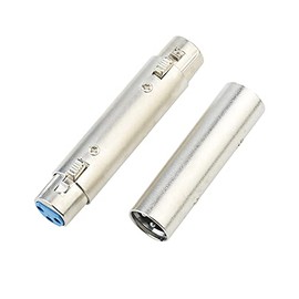 euroharry 1 Pair XLR Male to XLR Male & Female to Female Male to Female 3Pin Extend Adapter for Audio Microphone Video Converter