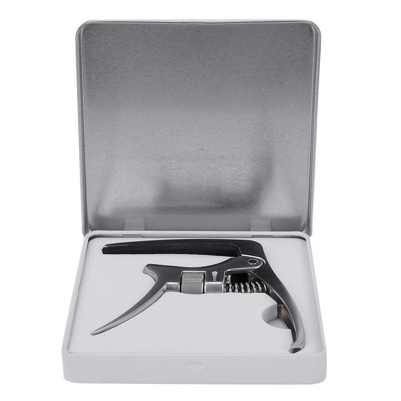 Capotasto Silver Guitar Capo, Adjustable Screw, Metal Capo, Durable, Rust