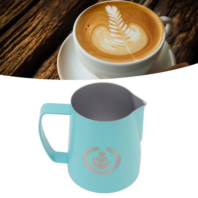 Frothing Pitcher 304 Stainless Steel Pull Flower Cup Coffee Milk