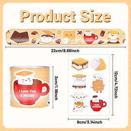 YYMYMGJ 96Pcs Smores Party Favors 24PCS Smores Slap Bracelets 72PCS Smores Temporary Tattoos Camping Party Decorations Supplies Goodie Bag Fillers for Kids Classroom Prizes Gift