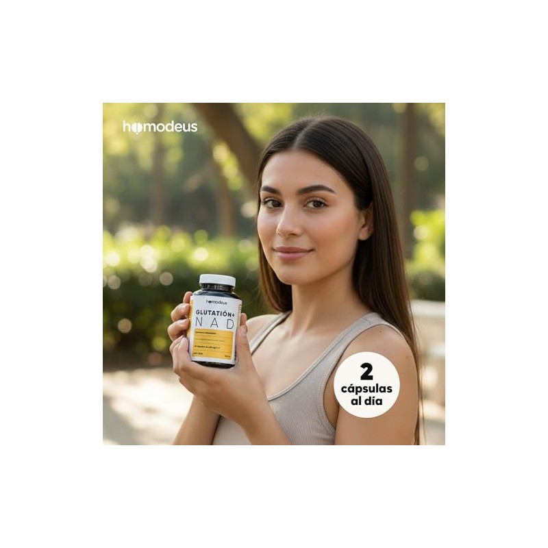 Antioxidante Glutatión NAD+ 180 Cápsulas con NAC y CoQ10 Homodeus