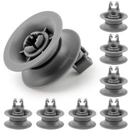 8Pcs Dishwasher Upper Rack Wheel Assembly, Replacement Set Compatible with Bosch Dishwashers (Model Numbers: AP4339780, 1559847, 611475, AH3477735, PS8727387)