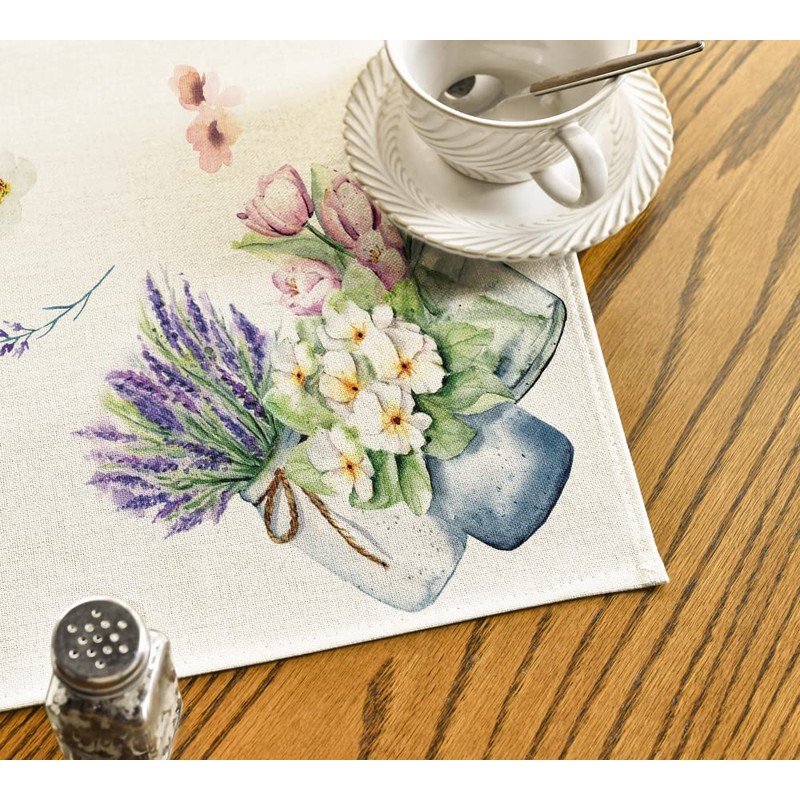 Artoid Mode Flower Vase Tulip Lavender Spring Table Linen Summer