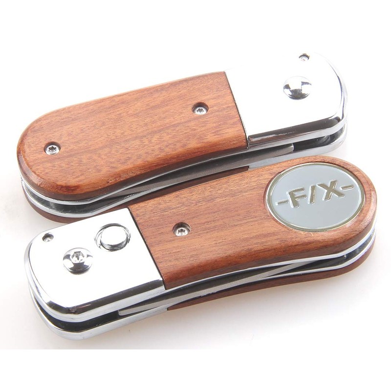 Premium Divot Tool with Real Wood Fitting, Pitchfix de Luxe,