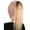 Funky Junque Gorro de cola de caballo con moño desordenado