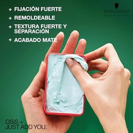 Schwarzkopf Professional OSIS - Mighty Matte Cera Ultra Fuerte 100 ml, Crema de Estilo de Fijación Fuerte, para Peinar, Gran Textura y Definición, Acabado Mate, Remoldeable, Fácil de Aplicar y de Eliminar.