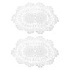sourcing map 2 Pcs 16x10 Inch Handmade Crochet Doilies, Polyester