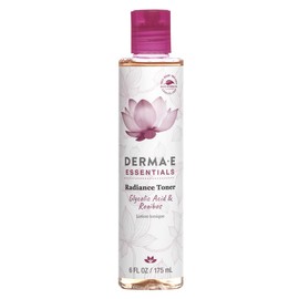 DERMA E Radiance Toner – Facial Toner with Glycolic Acid and Rooibos – Brightening and Exfoliating Toning Solution Refreshes and Purifies Skin, 6 oz