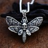 Bray Wyatt The Fiend Stainless Steel Moth Logo Pendant Necklace