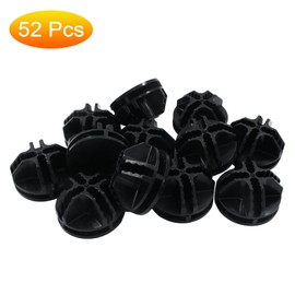BokWin 52 Pcs Wire Cube Storage Connectors 36mm Wire Grid Cube Organizer Connectors Plastic Corner Connectors for Wire Shelf Modular Closet Storage Organizer(Black)
