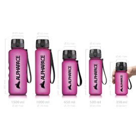 Alphapace leakproof Water Bottle, 1 Litre, BPA-Free Water Bottle for Sports, Cycling & Outdoor Activities, with Fruit Infuser.