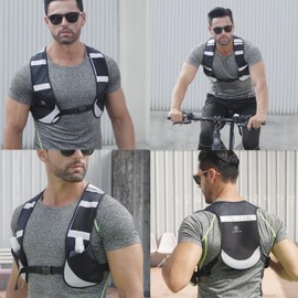 KAMCYCLE Running Hydration Vest for Men and Women, Ultralight Reflective Hydration Backpack Hydration Vest, Marathon Running Backpack for Marathon Running Cycling