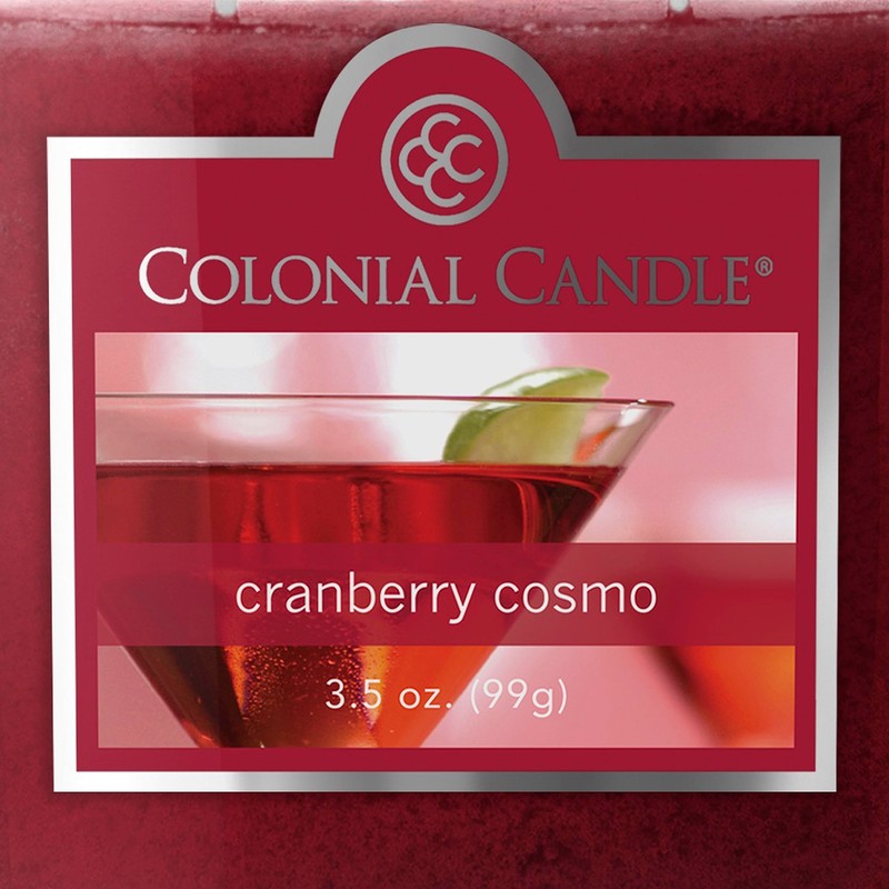 Colonial Candle Cranberry Cosmo Scented Jar Candle, 2 Wick, 3.5